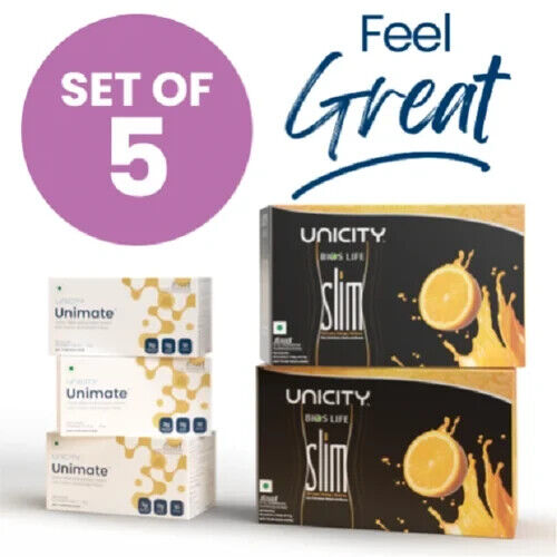 UNICITY FEEL GREAT SET OF 5 (ONE MONTH COURSE) (2 BOX UNICITY BIO LIFE SLIM 3 BOX UNICITY UNIMATE PACAKGE)ae